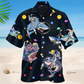 Galaxy Shark Astronaut Hawaiian Shirt For Island Vacations, Weekend Events, And Relaxed Everyday Outfits