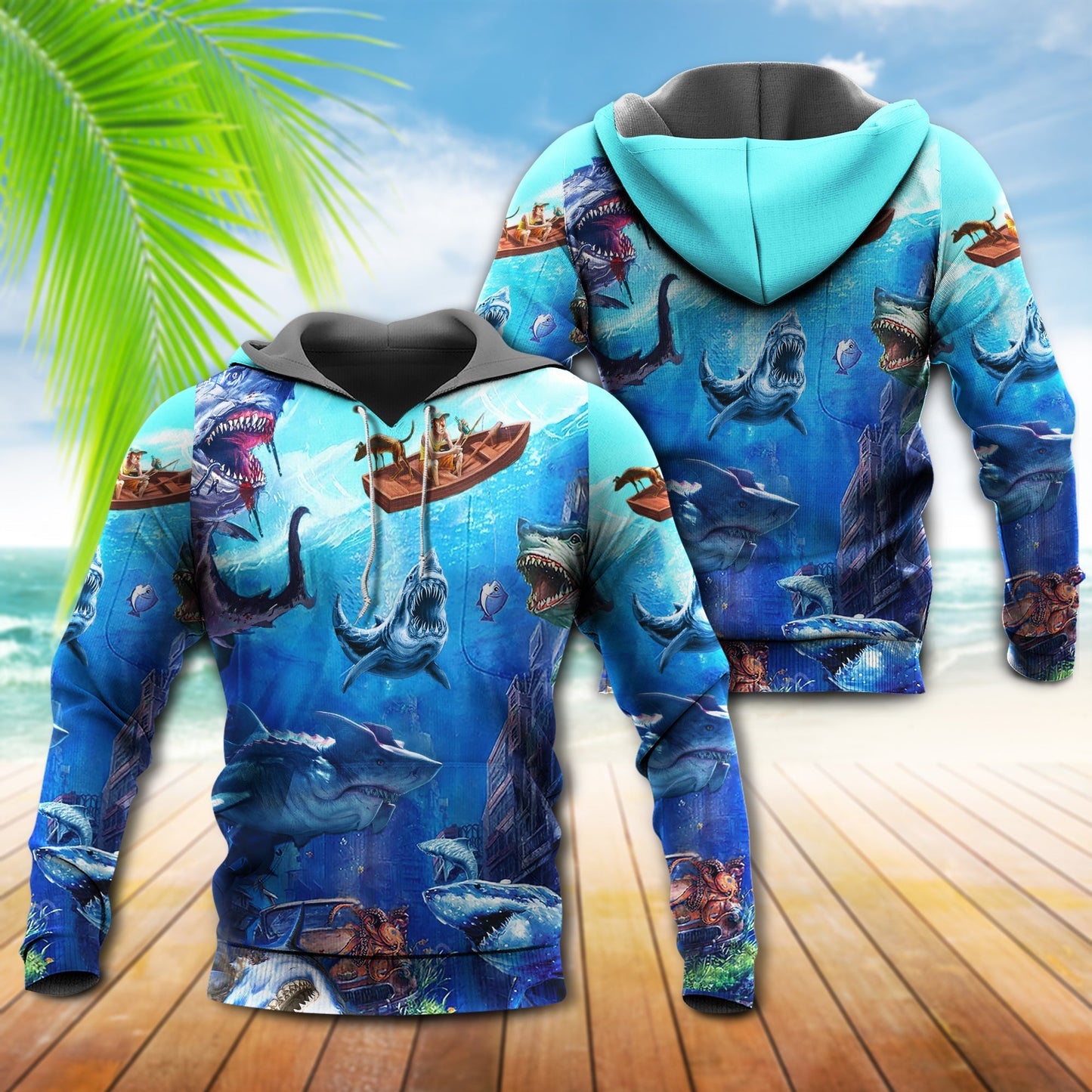 Shark Fishing Small Boat Hoodie For Lake Days Outdoor Travel And Thoughtful Angler Gifting