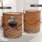 Shark Rattan Teaxturer Laundry Basket For Room Home Organizer