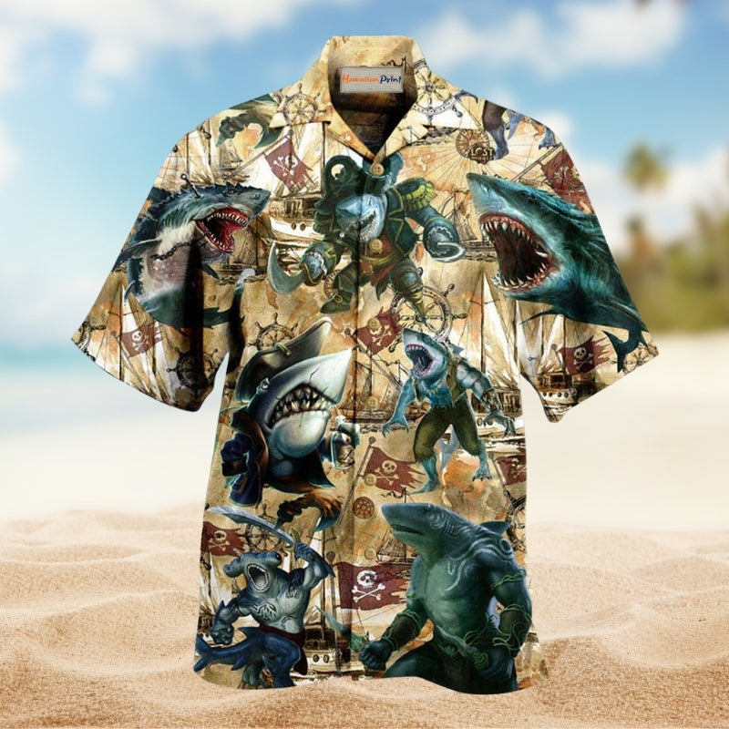 Sharks Be Bold Be A Shark Hawaiian Shirt For Island Adventures Ocean Themes And Relaxed Casual Style