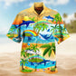 Sharks Bright Rainbow Hawaiian Shirt For Island Vacations, Resort Wear, And Relaxed Seasonal Style