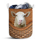 Sheep Rattan Texture Laundry Basket For Bathroom Bedroom Storage