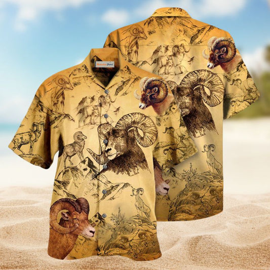 Sheep Black Hawaiian Shirt For Summer Vacation, Beach Travel, And Casual Wear