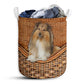 Shetland Sheepdog Rattan Texture So Cute Laundry Basket For Bathroom Bedroom Storage