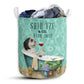 Shih Tzu And Bath Soap Laundry Basket For Bathroom Bedroom Storage
