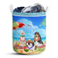 Shih Tzu Beach Summer Laundry Basket For Bathroom Bedroom Storage