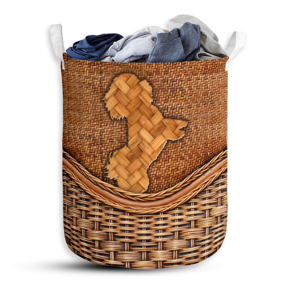 Shih Tzu Dog V2 Rattan Texture Laundry Basket For Bathroom Bedroom Storage