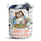 Shih Tzu Love Pattern Laundry Basket For Bathroom Bedroom Storage