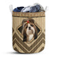 Shih Tzu Wicker Texture Hole Laundry Basket For Bathroom Bedroom Storage