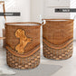 Shih Tzu Dog V2 Rattan Texture Laundry Basket For Room Home Organizer