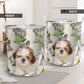 Shih Tzu Oil Painting Laundry Basket For Room Home Organizer
