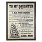Ship I Am The Storm Daughter Gift From Mom Flannel Blanket For Cozy Bedroom Sofa Decor