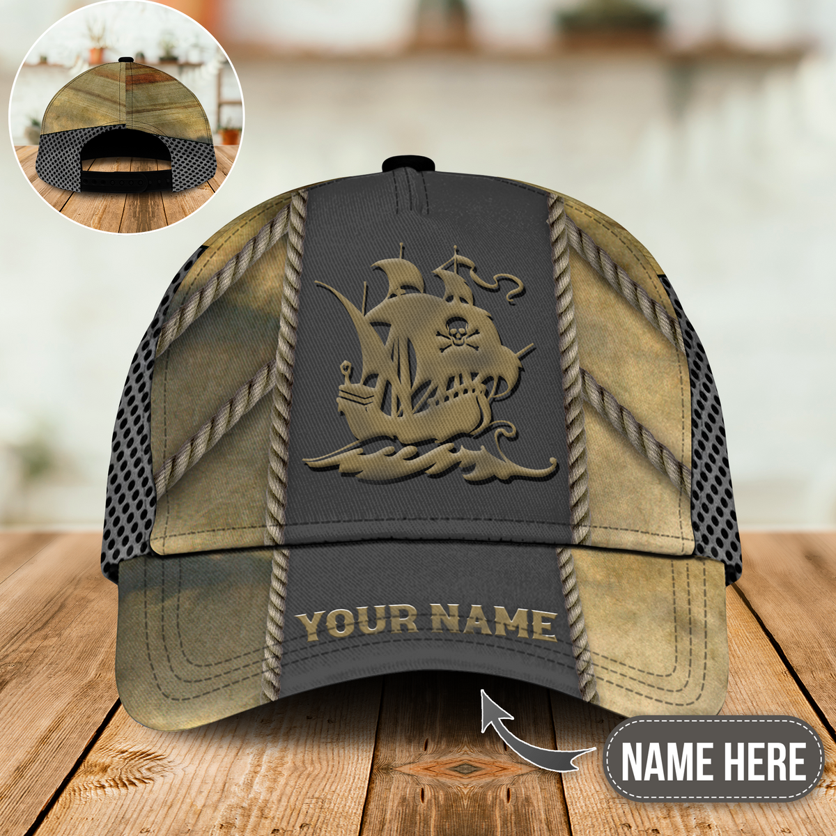 Pirate Ship Amazing Personalized Classic Cap For Comfortable Daily Wear Travel And Weekend Outings