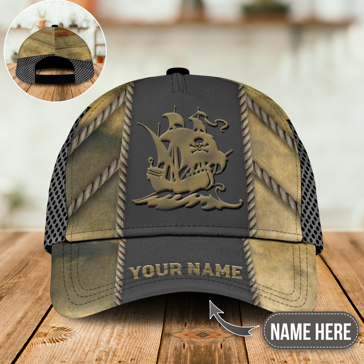 Pirate Ship Amazing Personalized Classic Cap For Comfortable Daily Wear Travel And Weekend Outings