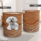 Shipoo Dog Rattan Texture Laundry Basket For Room Home Organizer