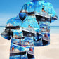 Ships Ocean Sky Hawaiian Shirt For Coastal Travel, Casual Events, And Comfortable Summer Wear