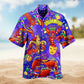 Festival Creative Pattern Hawaiian Shirt For Concert Lovers, Tropical Holidays, And Thoughtful Gift Giving