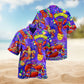 Festival Creative Pattern Hawaiian Shirt For Concert Lovers, Tropical Holidays, And Thoughtful Gift Giving