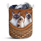 Siamese Cat V3 Rattan Texture Laundry Basket For Bathroom Bedroom Storage