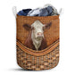 Cow Simmental Cattle Cow Rattan Texture Laundry Basket For Bathroom Bedroom Storage