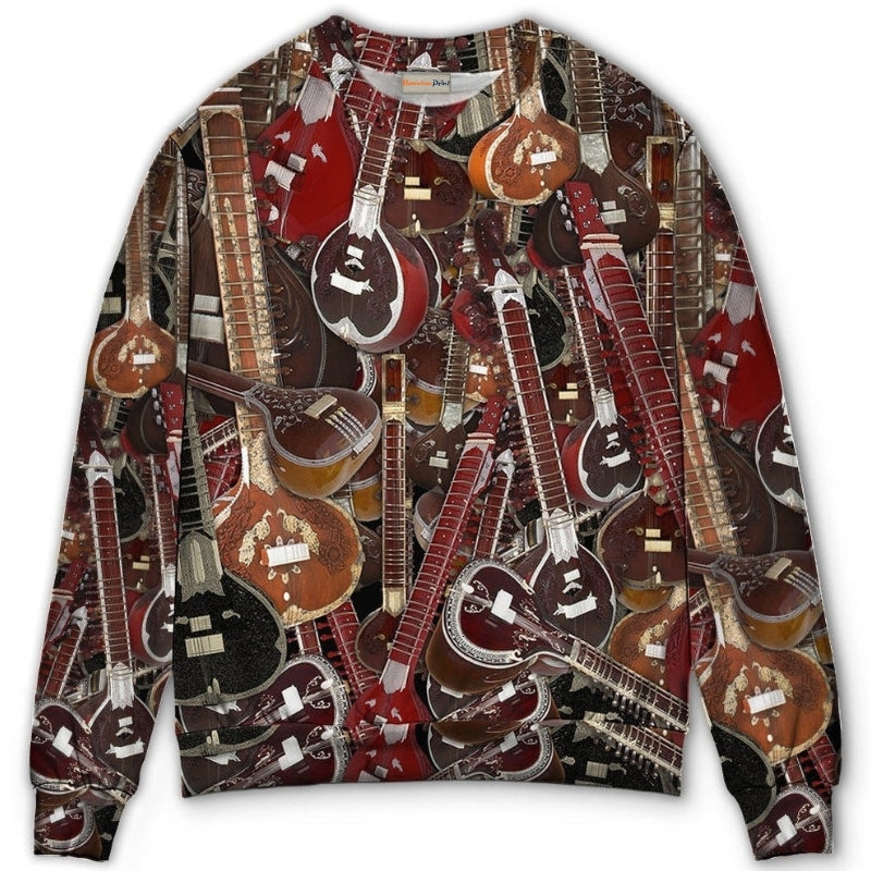 Sitar Music Sweater For Casual Gatherings Weekend Trips And Thoughtful Gifts