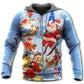 Skiing Santa Christmas Fun Hoodie For Holiday Vacations Winter Events And Everyday Comfort