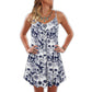 Skull Tropical Skull V-Neck Sleeveless Cami Dress For Halloween Gatherings And Casual Styling