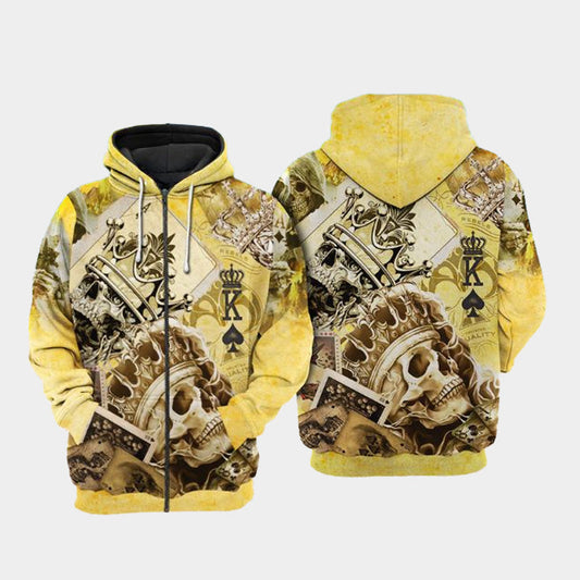 Skull Ace Gambling Hoodie For Distinctive Streetwear Holidays And Thoughtful Gifts