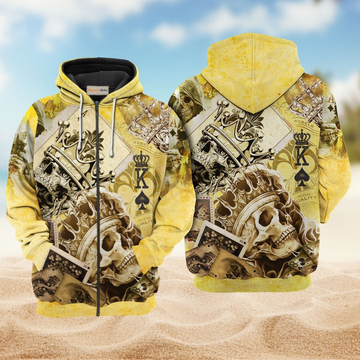 Skull Ace Gambling Hoodie For Alternative Outfits Travel And Distinctive Casual Wear