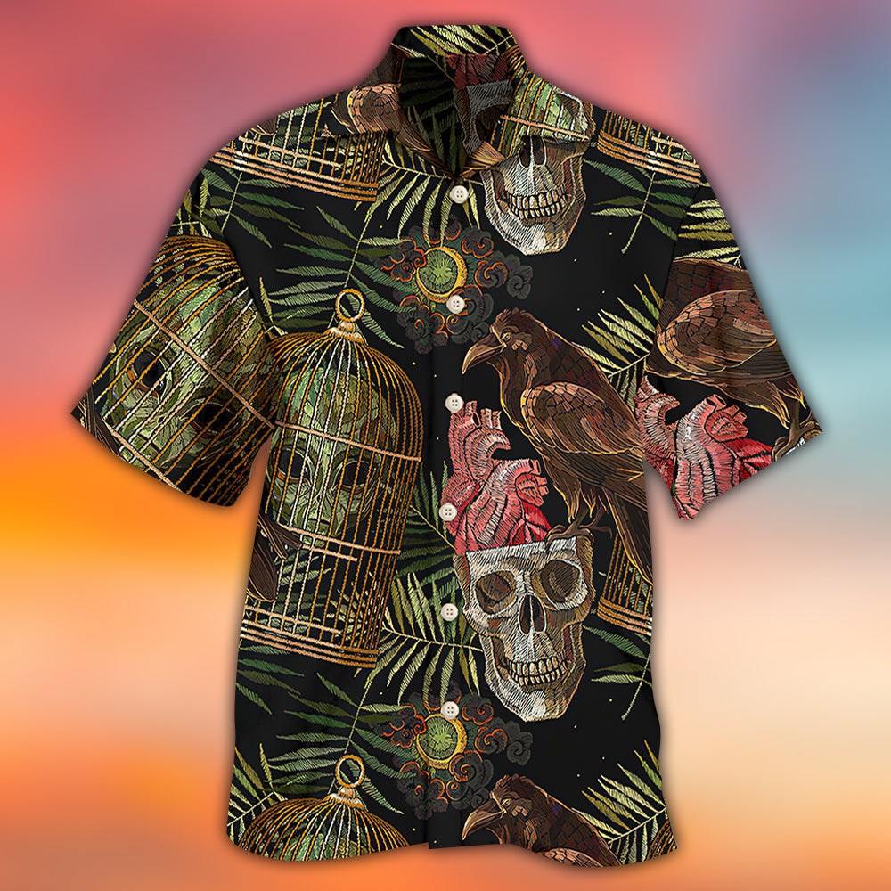 Skull And Space Explorer Hawaiian Shirt For Coastal Vacations Warm Weather Events And Daily Style And Resort Style