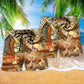 Skull Value Watch Symbol Beach Shorts Pattern Detail For Seaside Leisure And Vacation Ready Style