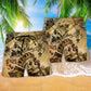 Skull Amazing Ace Card Game Hawaiian Print Beach Shorts For Weekend Adventures And Comfort