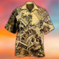 Skull And Casino Cards Hawaiian Shirt With Detailed Graphic For Resort Travel Summer Outings And Casual Gatherings