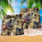 Skull Pirate Warm Beach Shorts Design Detail For Resort And Beach Day Style