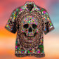 Cute Skull Hawaiian Shirt With Detailed Graphic For Tropical Holiday Resort Parties And Everyday Style