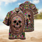 Skull Amazing Smiling Hawaiian Shirt For Summer Gatherings Island Travel And Comfortable Casual Wear