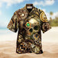 Skull Amazing Steampunk Hawaiian Shirt For Resort Travel Summer Events And Thoughtful Casual Gifting