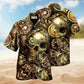 Skull Amazing Steampunk Hawaiian Shirt For Resort Travel Summer Events And Thoughtful Casual Gifting