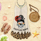 Skull Beach Salty Lil Beach V-Neck Sleeveless Cami Dress For Travel And Expressive Warm Weather Fashion