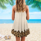 Skull Beach Salty Lil Beach V-Neck Sleeveless Cami Dress For Travel And Expressive Warm Weather Fashion