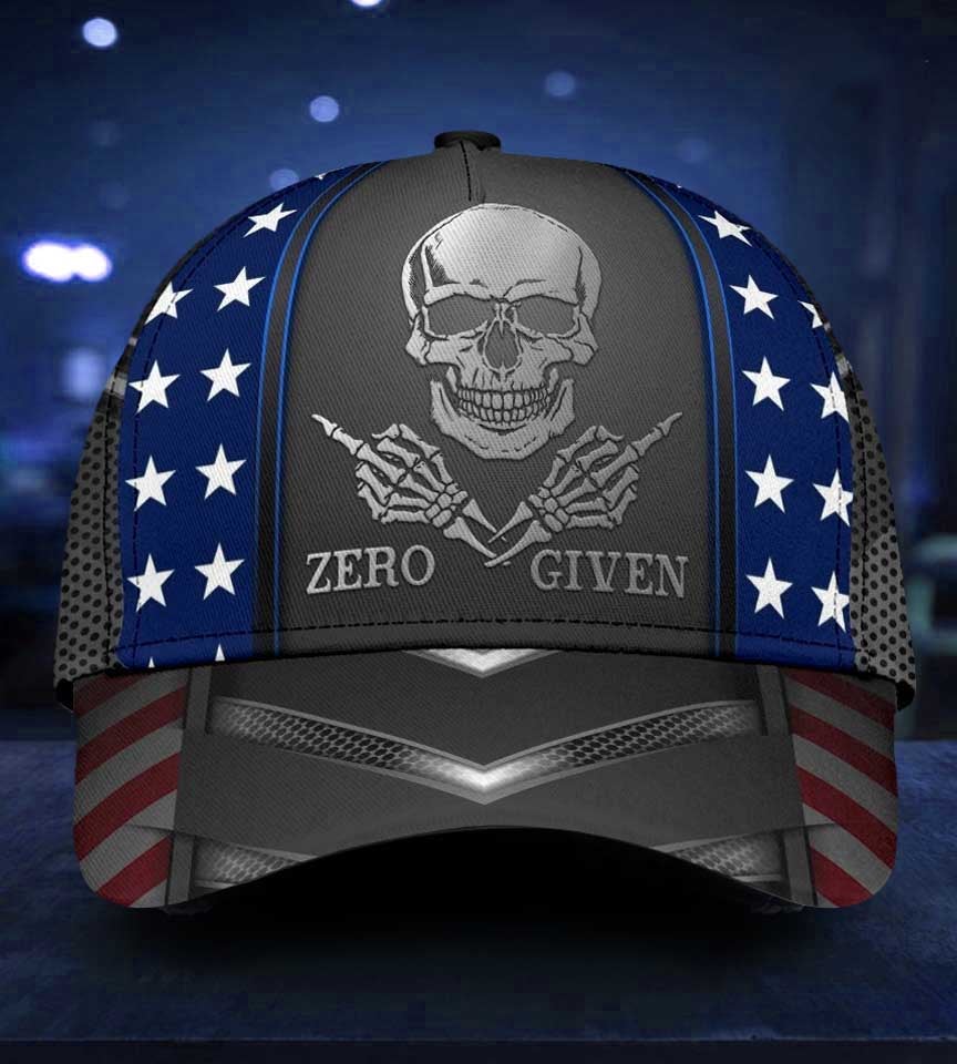 Skull American Flag Zero Given Classic Cap For Casual Travel Parties And Comfortable Outdoor Wear