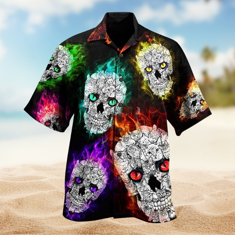 Classic Cattle Show Wild West Riders Hawaiian Shirt Front Pattern View For Beach Days