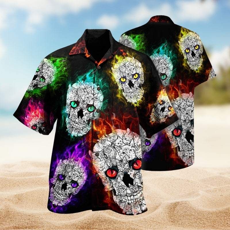 Classic Cattle Show Wild West Riders Hawaiian Shirt All Over Print Detail For Tropical Vacations
