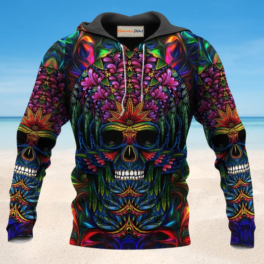 Colorful Skull Hoodie For Alternative Events Seasonal Outings And Gift Ideas