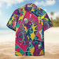 Skull Comic Riding Style Hawaiian Shirt For Resort Getaways Outdoor Parties And Everyday Summer Wear