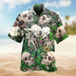 Festive Santa Christmas Hawaiian Shirt Resort Outfit View For Island Holidays