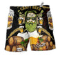 Skull Craft Beer So Cool Hawaiian Print Beach Shorts For Beach Gatherings And Travel