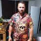 Floral Sugar Skull Hawaiian Shirt With All Over Print For Beach Vacations Casual Parties And Warm Weather Style