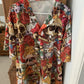 Floral Sugar Skull Hawaiian Shirt With All Over Print For Resort Getaways Summer Adventures And Casual Gifting
