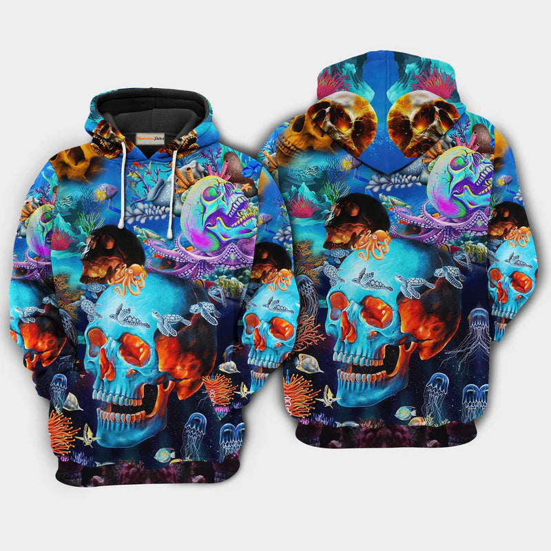 Skull Deep Ocean Hoodie For Nautical Inspired Streetwear Weekend Trips And Comfort